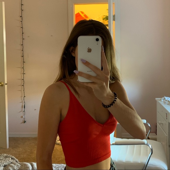 Red free people nylon tank - Picture 2 of 3